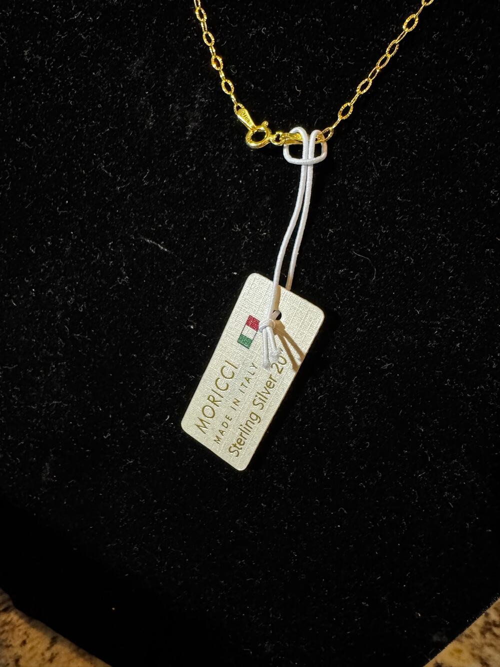 NWT 20" Sterling Silver Yellow Gold Tone Chain